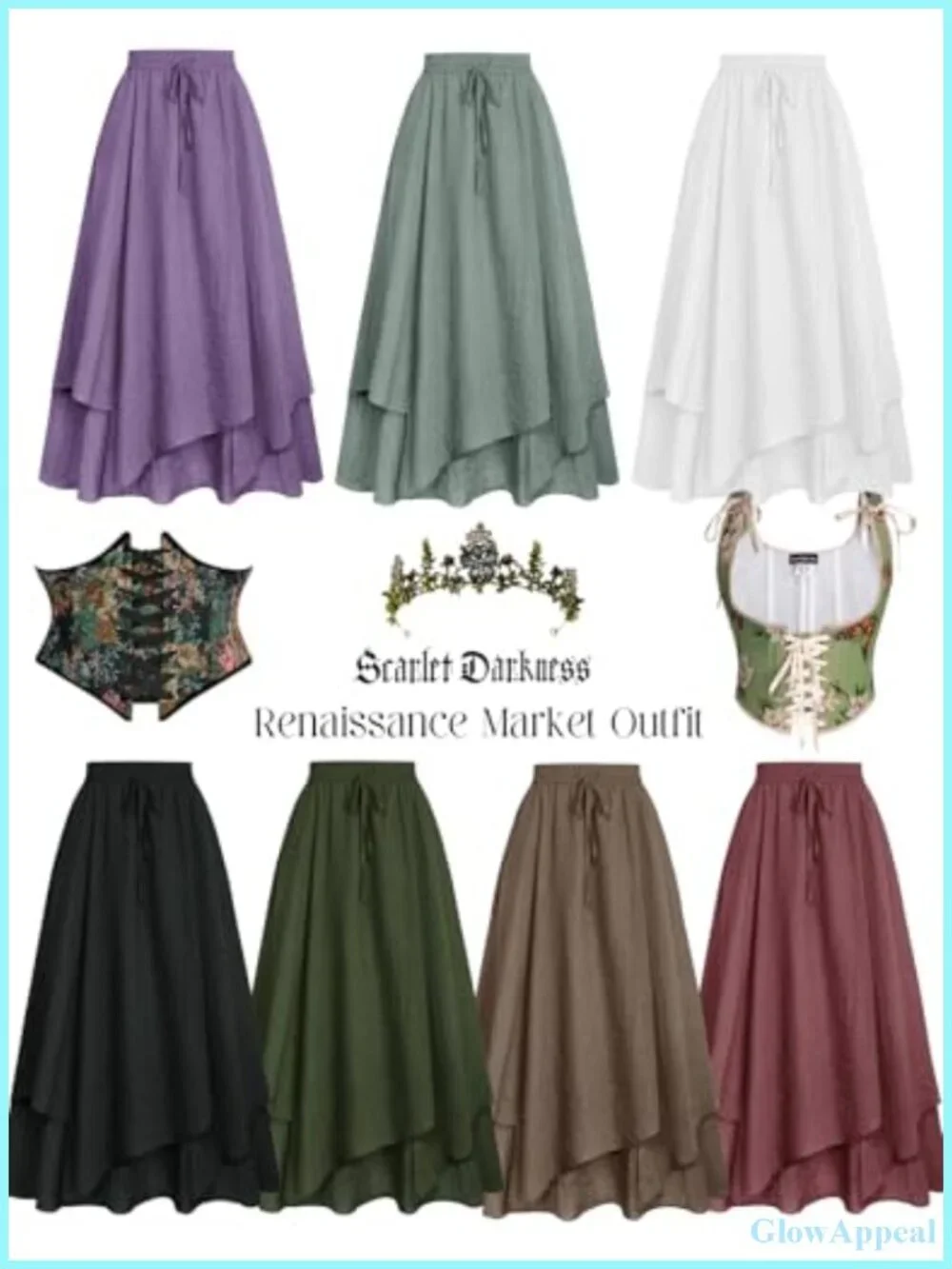 Double Layer A-Line Maxi Skirt with Pockets – Flowy Lightweight Elastic High